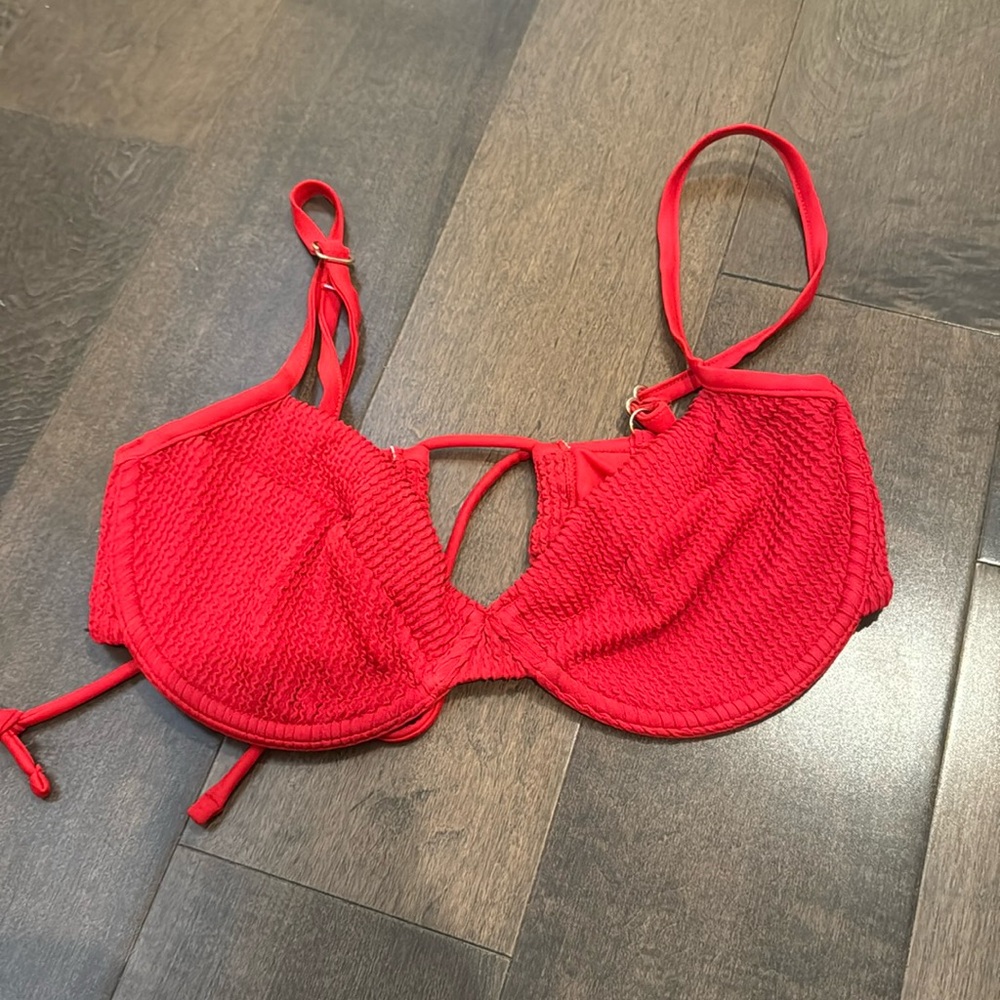 red bikini top